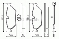 Комплект тормозных колодок BOSCH 0 986 424 027