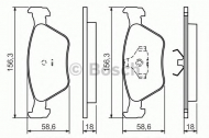 Комплект тормозных колодок BOSCH 0 986 424 200