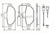 Комплект тормозных колодок BOSCH 0 986 424 379