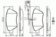Комплект тормозных колодок BOSCH 0 986 424 597