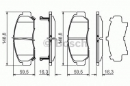 Комплект тормозных колодок BOSCH 0 986 424 722