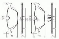 Комплект тормозных колодок BOSCH 0 986 460 964