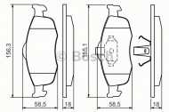 Комплект тормозных колодок BOSCH 0 986 460 969