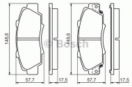 Комплект тормозных колодок BOSCH 0 986 461 142