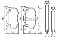 Комплект тормозных колодок BOSCH 0 986 466 350