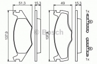 Комплект тормозных колодок BOSCH 0 986 468 871