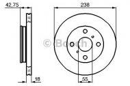 Тормозной диск BOSCH 0 986 478 438