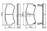 Комплект тормозных колодок BOSCH 0 986 494 234