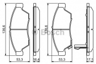 Комплект тормозных колодок BOSCH 0 986 494 238