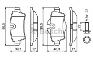 Комплект тормозных колодок BOSCH 0 986 494 242