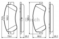 Комплект тормозных колодок BOSCH 0 986 494 302