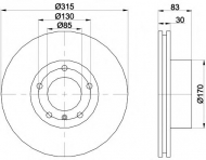 Тормозной диск HELLA PAGID 8DD 355 108-581