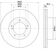 Тормозной диск HELLA PAGID 8DD 355 116-551