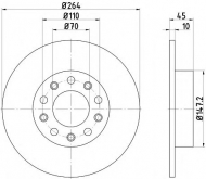 Тормозной диск HELLA PAGID 8DD 355 117-241