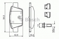 Комплект тормозных колодок BOSCH 0 986 494 030