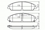 Комплект тормозных колодок BOSCH 0 986 494 483