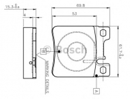 Комплект тормозных колодок BOSCH 0 986 TB2 022