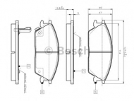 Комплект тормозных колодок BOSCH 0 986 TB2 115