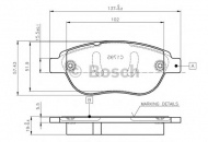 Комплект тормозных колодок BOSCH 0 986 TB2 409