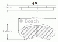 Комплект тормозных колодок BOSCH F 03B 150 068