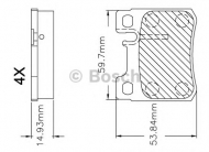 Комплект тормозных колодок BOSCH F 03B 150 247