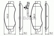 Комплект тормозных колодок BOSCH 0 986 494 499