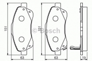 Комплект тормозных колодок BOSCH 0 986 494 054