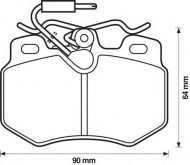 Комплект тормозных колодок BENDIX 571406B