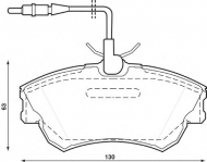 Комплект тормозных колодок BENDIX 571922B
