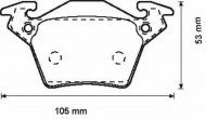 Комплект тормозных колодок BENDIX 571947B