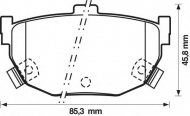 Комплект тормозных колодок BENDIX 572127B