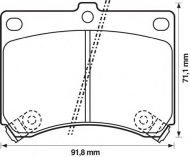Комплект тормозных колодок BENDIX 572146B