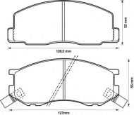 Комплект тормозных колодок BENDIX 572304B