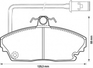 Комплект тормозных колодок BENDIX 572311B