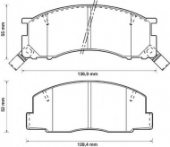Комплект тормозных колодок BENDIX 572342B