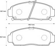 Комплект тормозных колодок BENDIX 572449B
