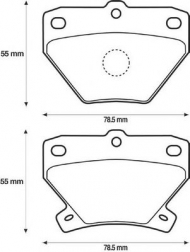 Комплект тормозных колодок BENDIX 572450B