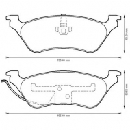 Комплект тормозных колодок BENDIX 572505B