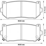 Комплект тормозных колодок BENDIX 572556B