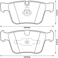 Комплект тормозных колодок BENDIX 573232B