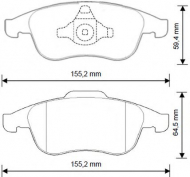 Комплект тормозных колодок BENDIX 573268B