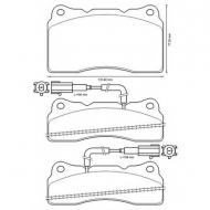 Комплект тормозных колодок BENDIX 573322B