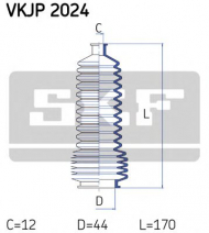 Комплект пыльника SKF VKJP 2024