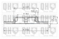 Тормозной диск QUINTON HAZELL BDC3740