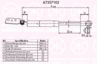 Газовая пружина KLOKKERHOLM 67357102