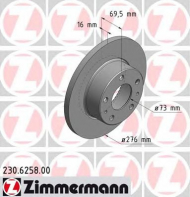 Тормозной диск ZIMMERMANN 230.6258.00