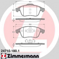 Комплект тормозных колодок ZIMMERMANN 24710.180.1
