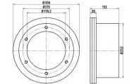 Тормозной диск HELLA 8DD 355 115-541