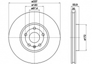 Тормозной диск HELLA 8DD 355 116-051