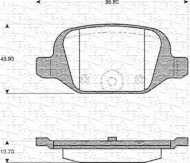 Комплект тормозных колодок MAGNETI MARELLI 363702161104